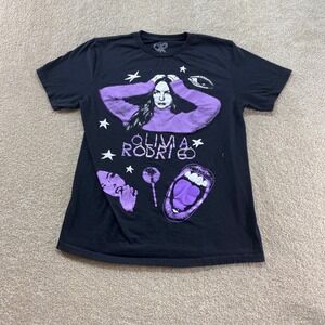 Olivia Rodrigo Shirt Womens Medium Black Purple Guts Tour Concert Graphic Tee